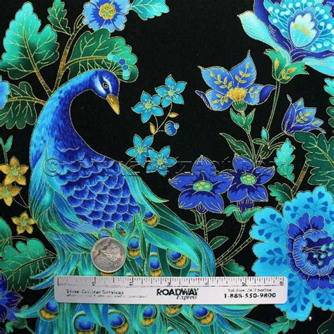 metallic peacock fabric|peacock print fabric by yard.